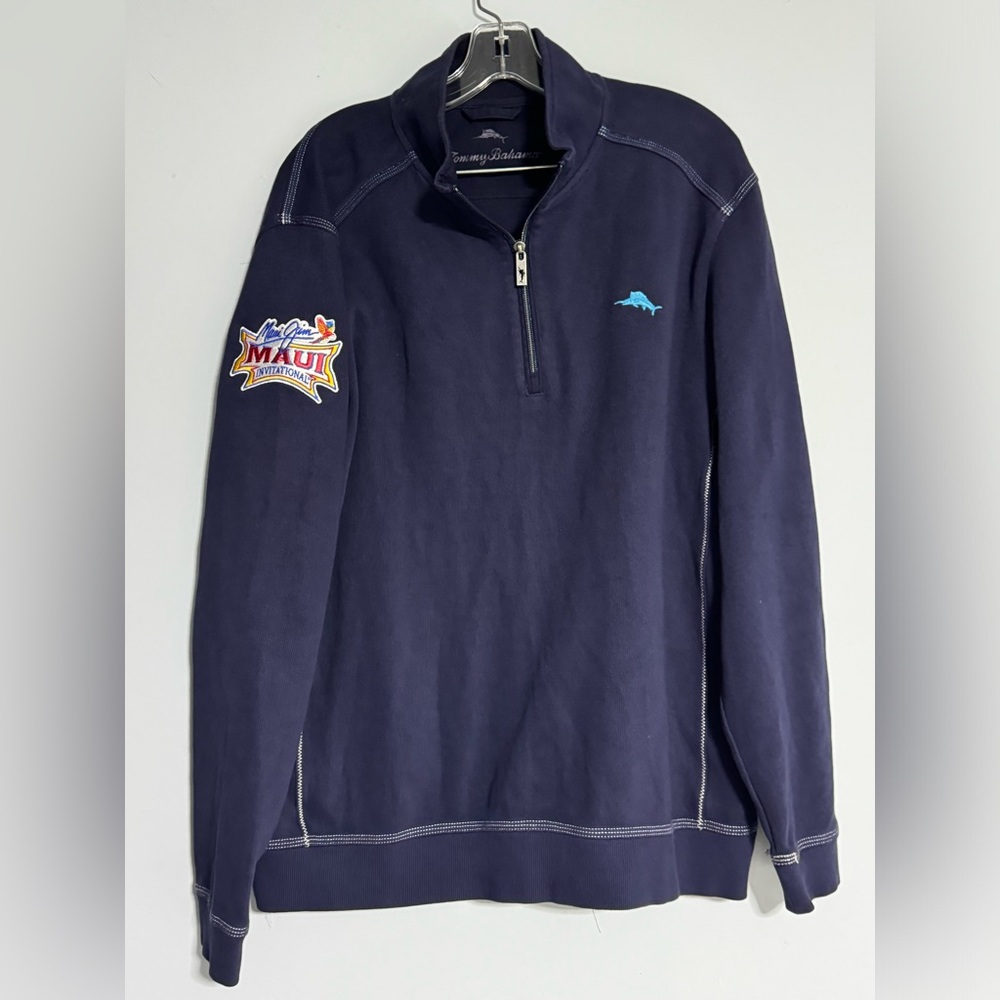 Men’s Tommy Bahama Blue “Maui Jim” 1/4 Zip Size: Large